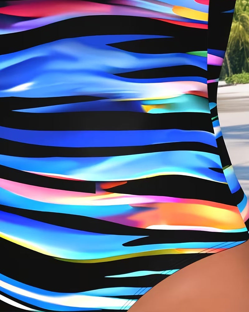 Fashion Stripe-Print One-Piece