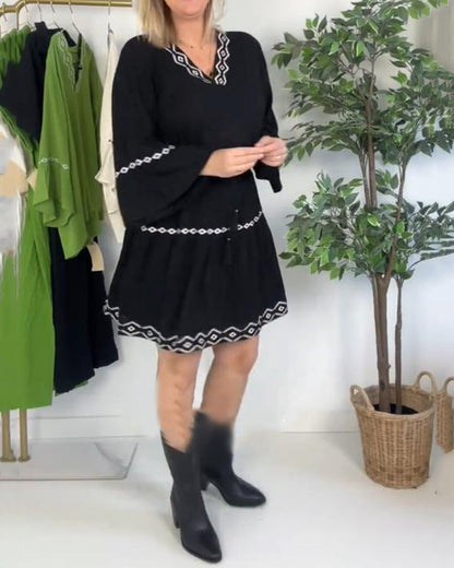 Completo gonna ricamata bohémien