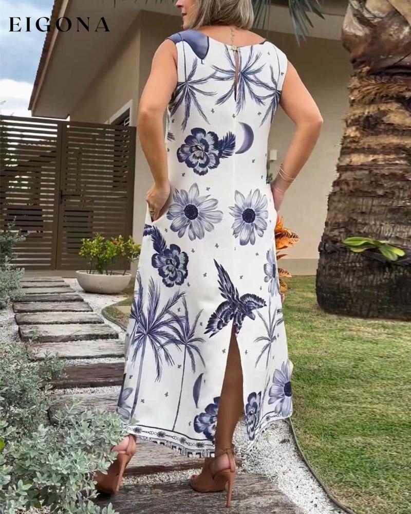 Sleeveless casual printed dress casual dresses Summer