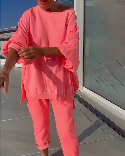 Camicetta casual semplice in tinta unita