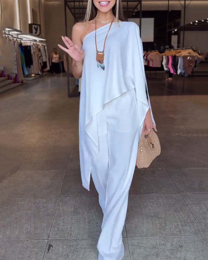 Temperament Bat Irregular Blouse