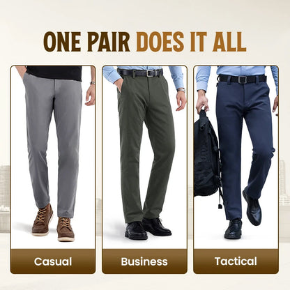 GlideActive – Active Khaki-Hose für Herren mit dehnbarem Bund