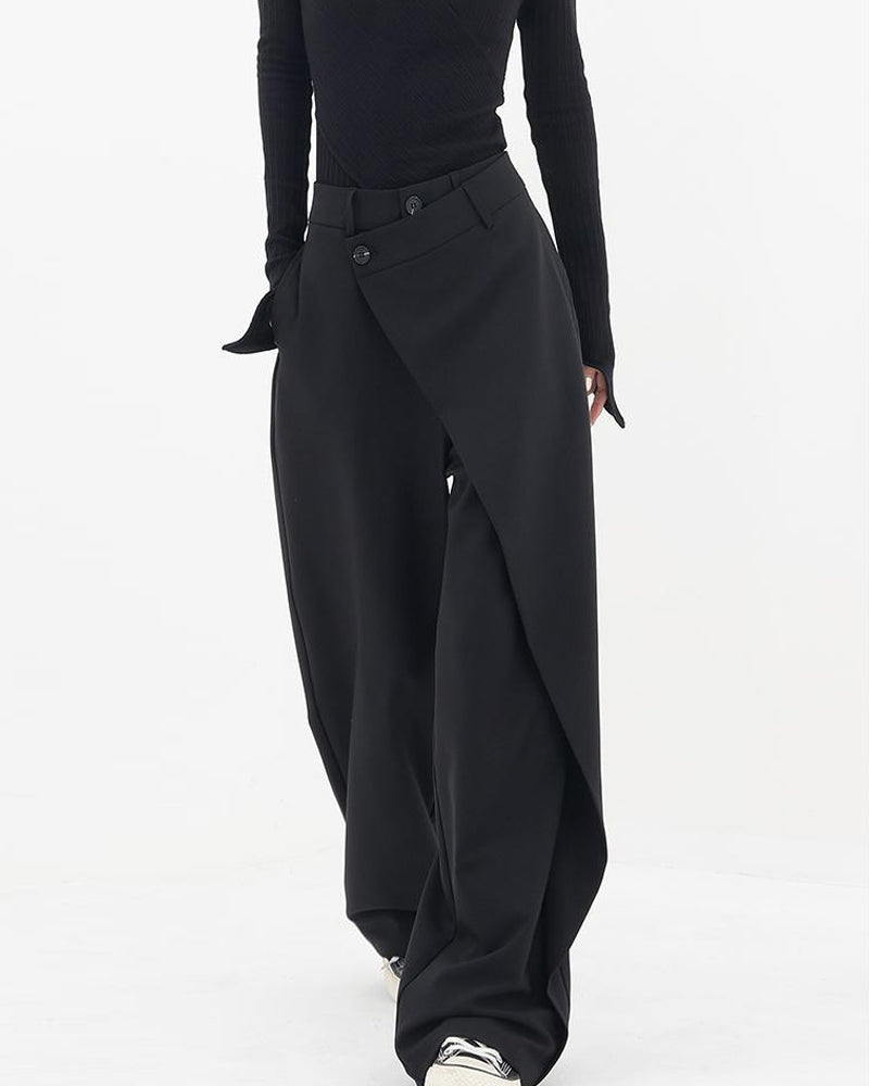 Irregular patchwork solid color trousers 2023 f/w 23BF pants