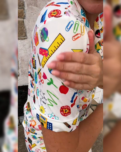 Bedrucktes, lässiges, bequemes zweiteiliges Set