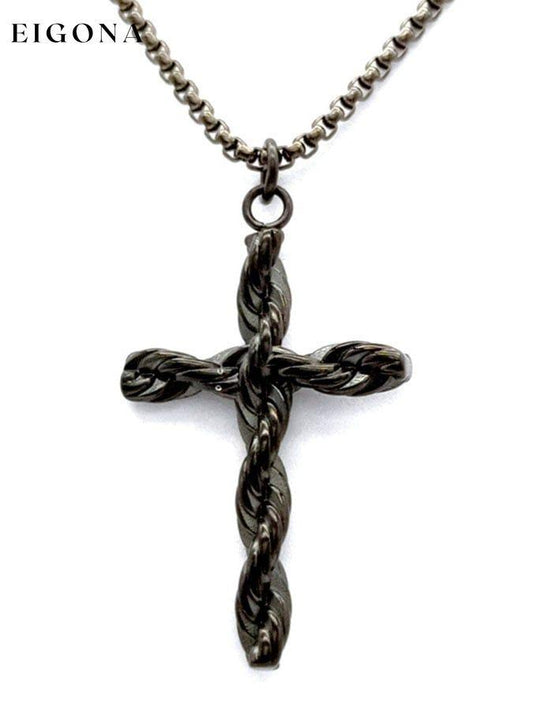 Twisted Twist Cross Necklace clearance sale