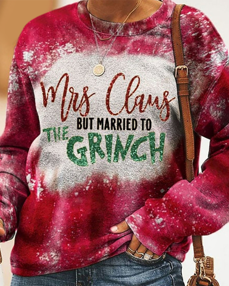 Mrs Claus But Married To The Grinch Sweatshirt 2024 f/w Christmas & Grinch sweatshirts