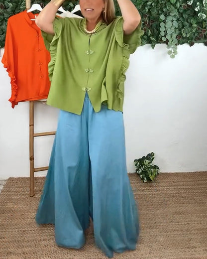 Hemd mit Reversknopf und Fledermausärmeln