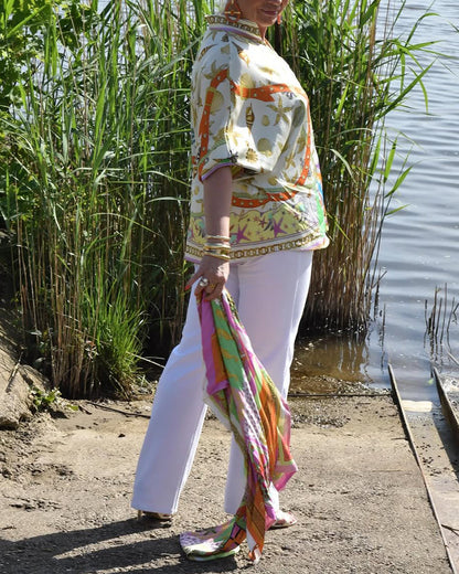 Camicetta casual in stile bohémien