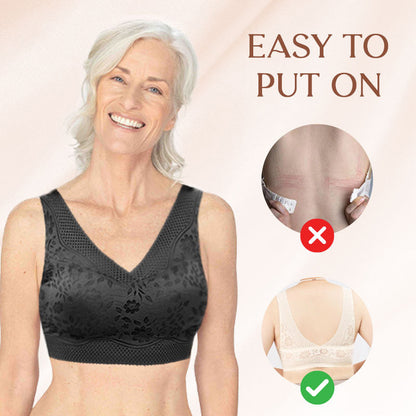 BreezyBloom - Reggiseno sottile traspirante con schiena sexy e bella