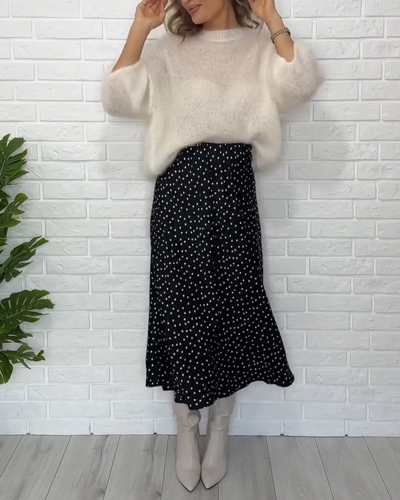 Simple Polka Dot Slim Skirt 2024 f/w skirts