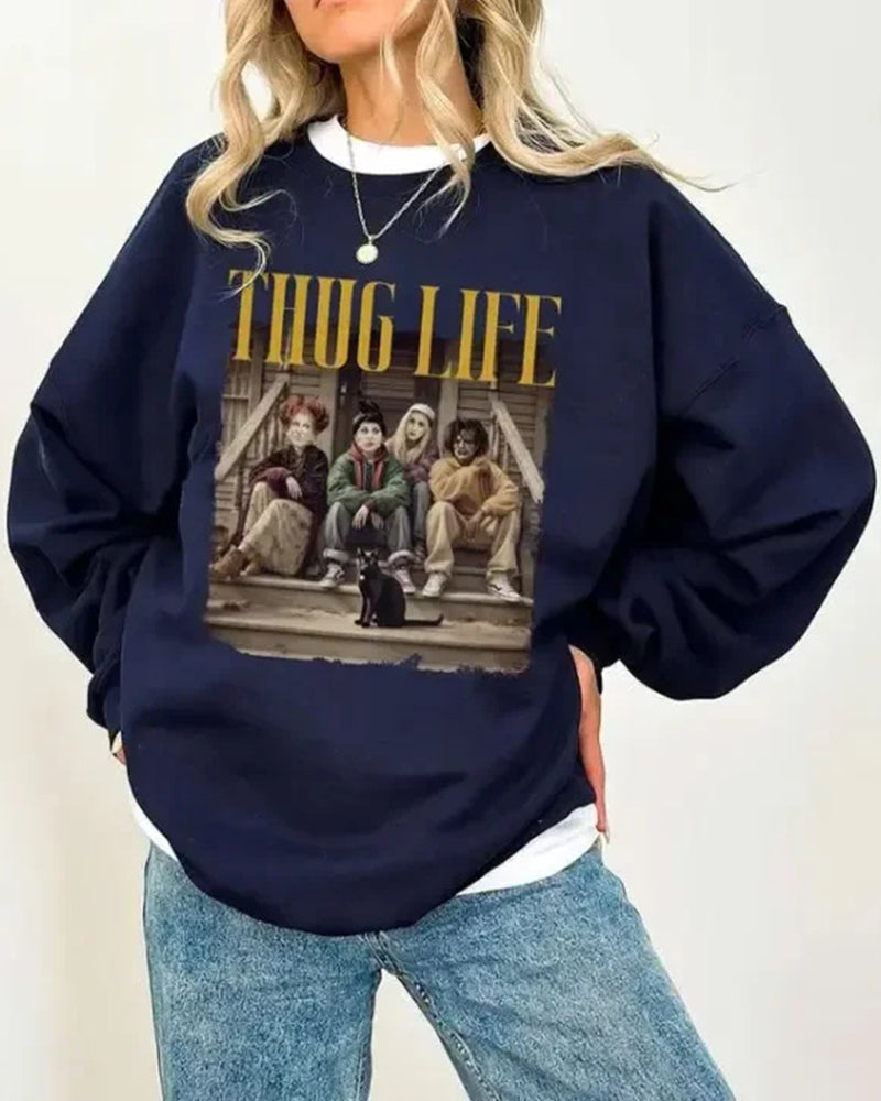 Thug Life Golden Girl Bad Witches Halloween Vintage Unisex Sweatshirt 2024 f/w halloween sweatshirts