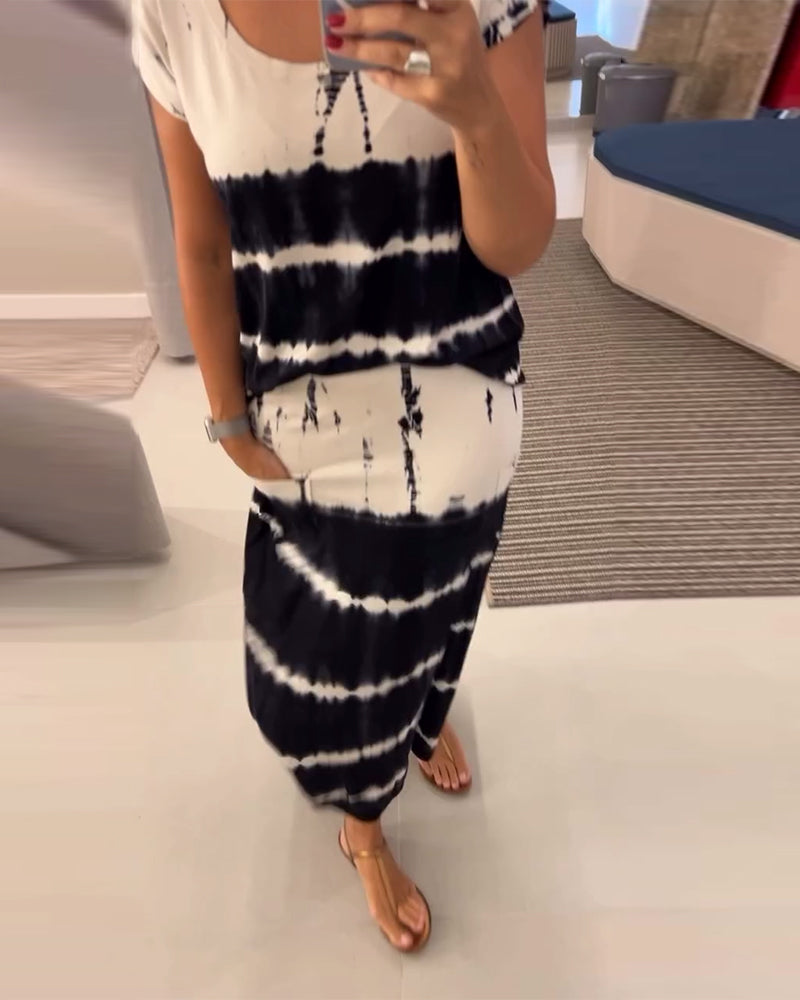 Lässiges Rockset mit Kontrastfarbverlauf