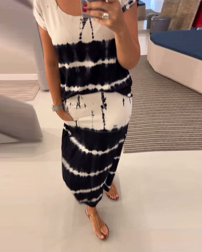 Lässiges Rockset mit Kontrastfarbverlauf