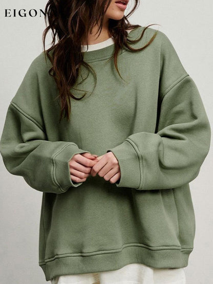 Oversize Round Neck Dropped Shoulder Sweatshirt clothes Ship From Overseas Shipping Delay 09/29/2023 - 10/03/2023 trend X.L.J