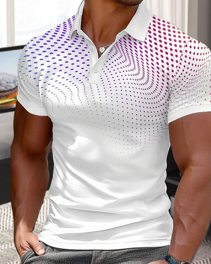 Men's Printed Short Sleeve POLO Shirt