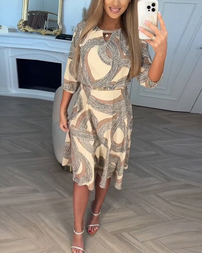 Bedrucktes Pendler-Straßenkleid