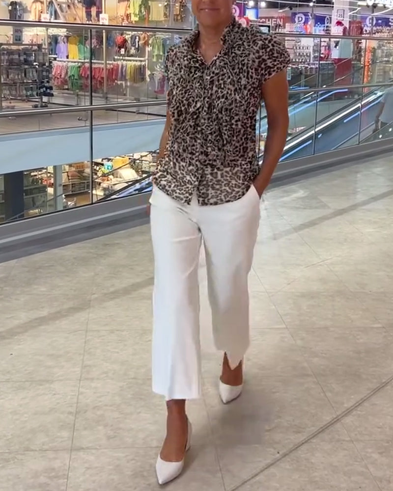 Freizeithemd mit Leopardenmuster