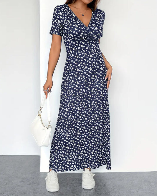 Sexy, elegantes, bedrucktes Kleid