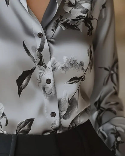 Retro Style Floral Print Shirt