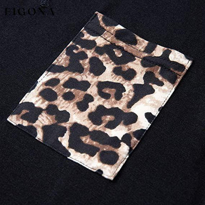 Women's Summer Tank Tops Leopard Pocket Sleeveless Blouse __stock:200 clothes refund_fee:800 tops