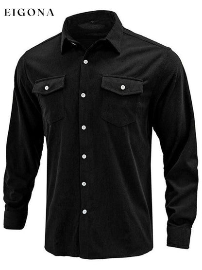 Men’s Solid Color Regular Fit Corduroy Shirt Jacket clothes long sleeve men jacket mens mens shirts