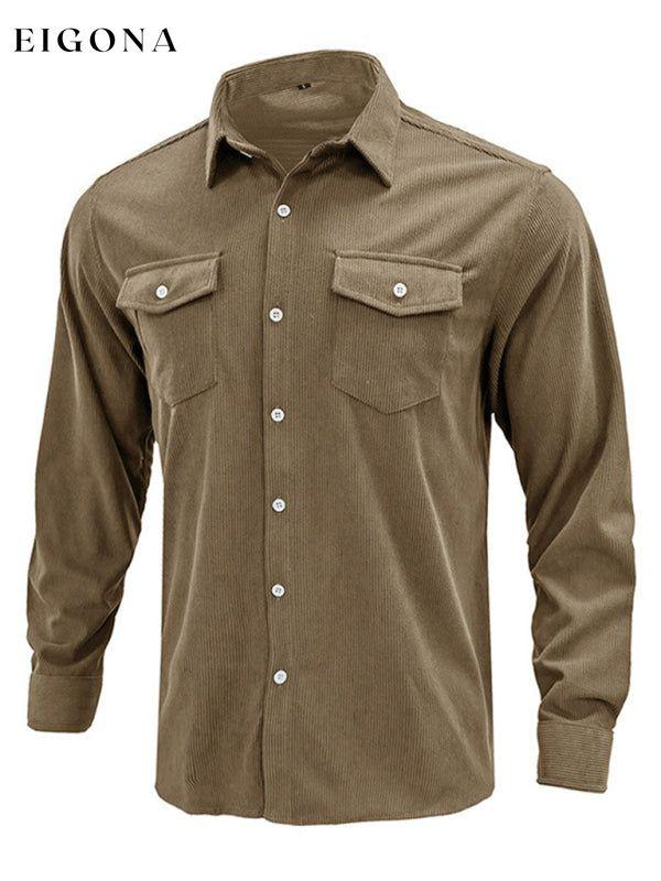 Men’s Solid Color Regular Fit Corduroy Shirt Jacket clothes long sleeve men jacket mens mens shirts