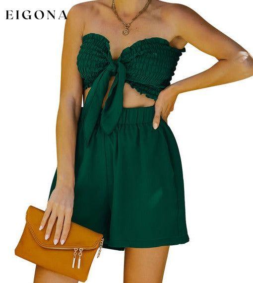 Women's Sexy Wrap Top Shorts Two Piece Set clothes sets