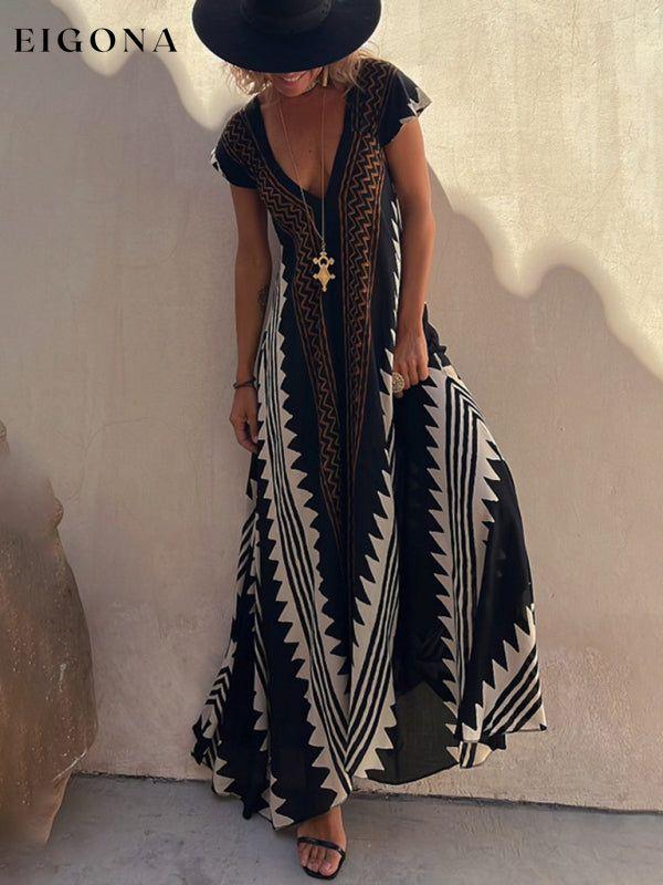 Women's Sexy Retro Bohemian Print Maxi Dress Clothes dresses maxi dress