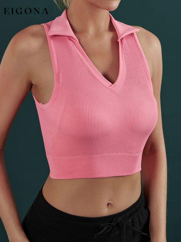 Women's Seamless Sports Bra Shockproof Knitted One-Piece Fixed Cup Yoga Vest Peach active wear clothes sport bra workout