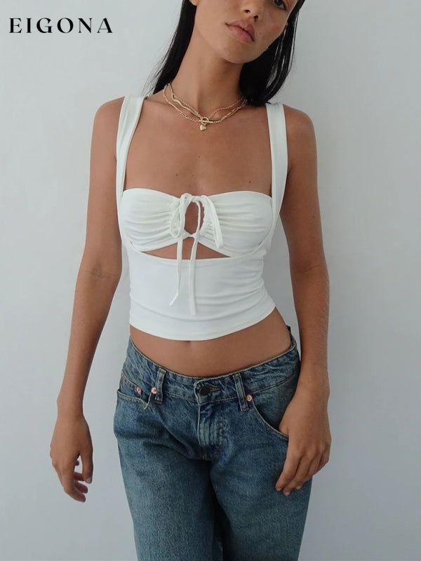 Sexy slim fit hot girl camisole for women clothes cropped cropped top shirt top