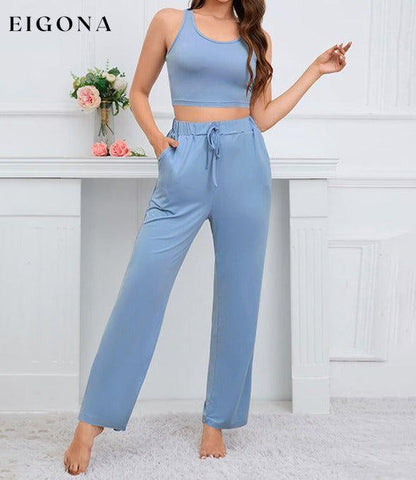 Women's home casual knitted three-piece set clothes lounge lounge wear lounge wear sets loungewear loungewear sets pajamas sets