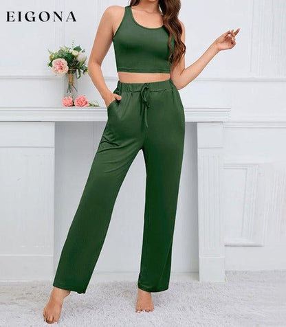 Women's home casual knitted three-piece set clothes lounge lounge wear lounge wear sets loungewear loungewear sets pajamas sets