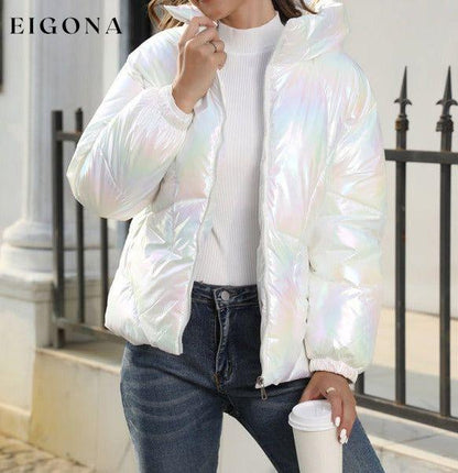 New Fashionable Shiny Cotton Hooded Bread Jacket Warm Cotton Jacket clothes