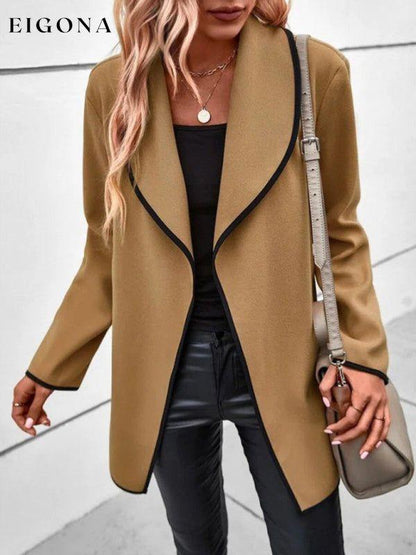 Women's Elegant Long Sleeve Loose Woolen Jacket clothes Coat Jacket Coat Jackets & Coats Outerwear