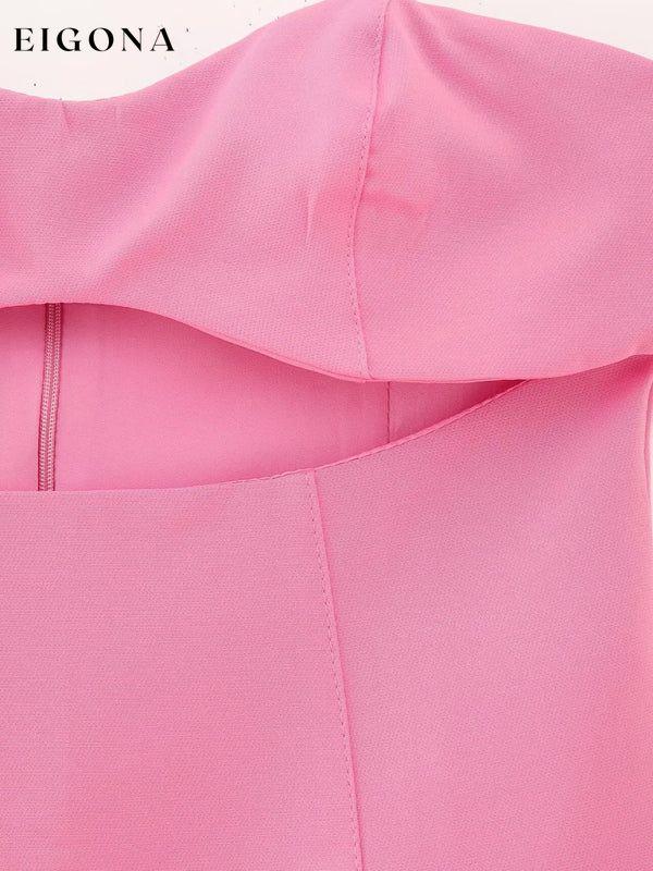 Women's New Open Design Tube Top Vest Pink clothes top tops
