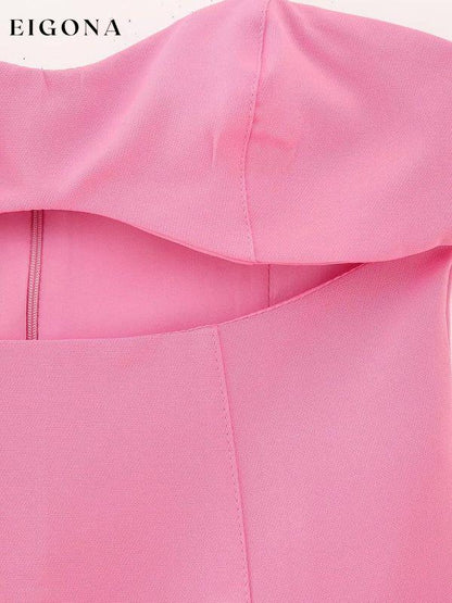 Women's New Open Design Tube Top Vest Pink clothes top tops