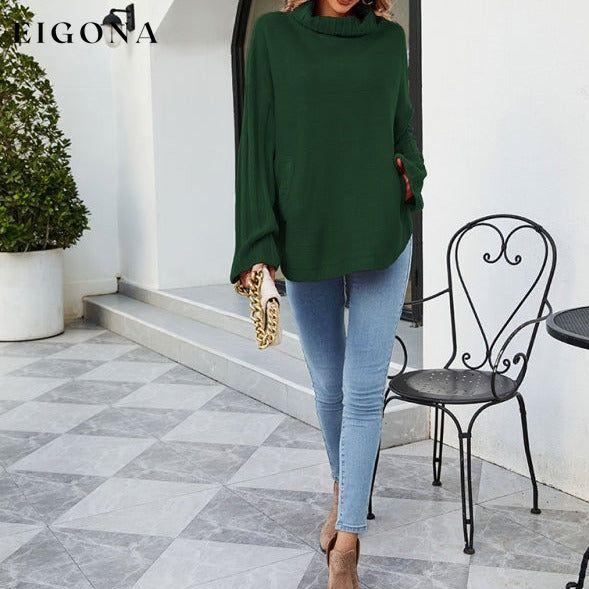 women's loose large size turtleneck sweater clothes Sweater sweaters