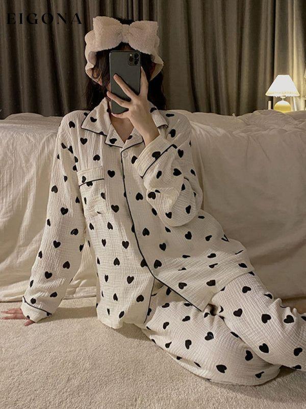 Womens Pajamas Set, winter long-sleeved Pajama Set, New Womens Fashion clothes pajamas