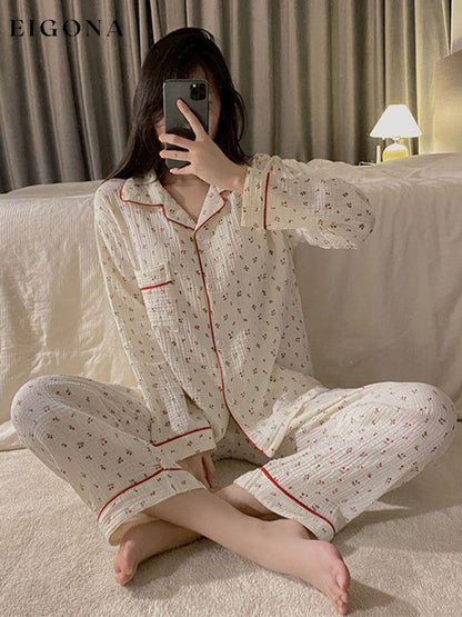 Womens Pajamas Set, winter long-sleeved Pajama Set, New Womens Fashion Pattern2 clothes pajamas