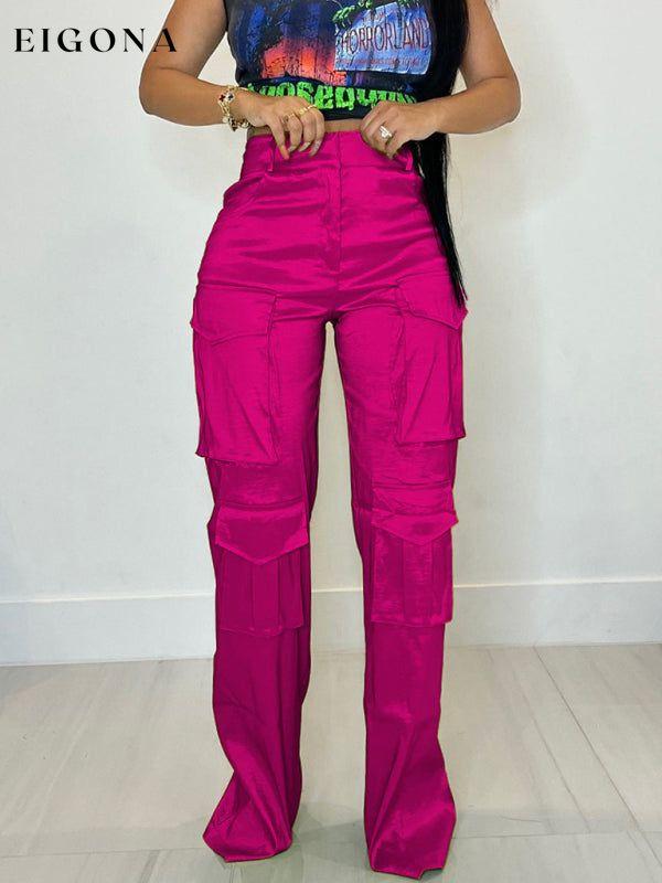 Women's casual multi-pocket cargo trousers bottoms clothes pants Women's Bottoms