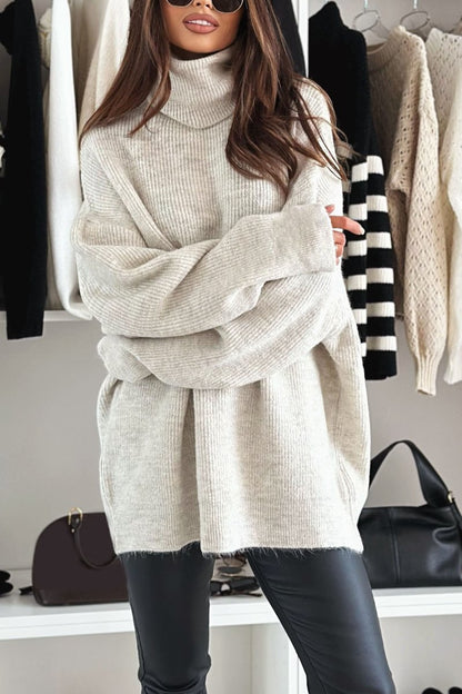 Women's Casual Turtleneck Sweater Cotton Sweaters Top