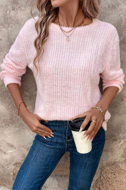 Women's Slim Solid Color Tops sweatshirt Top