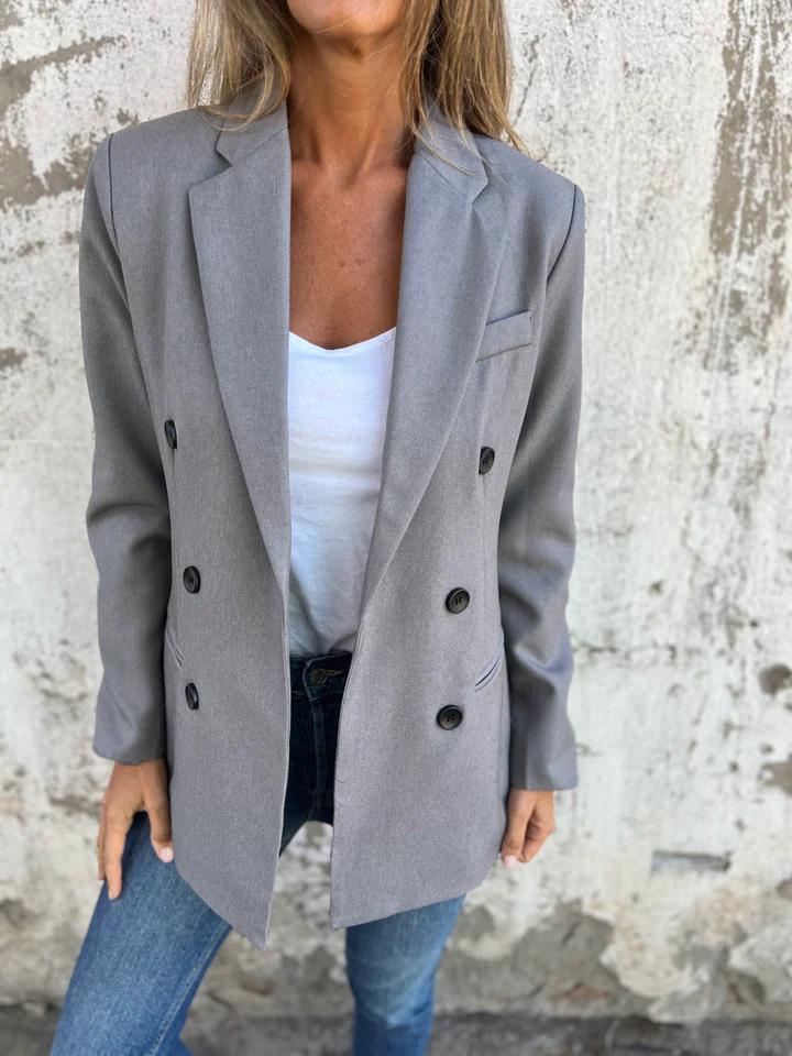 Casual Lapel Blazer Blazer cotton