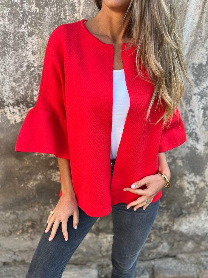 Women's Round Neck Mid-sleeve Casual Jacket tops