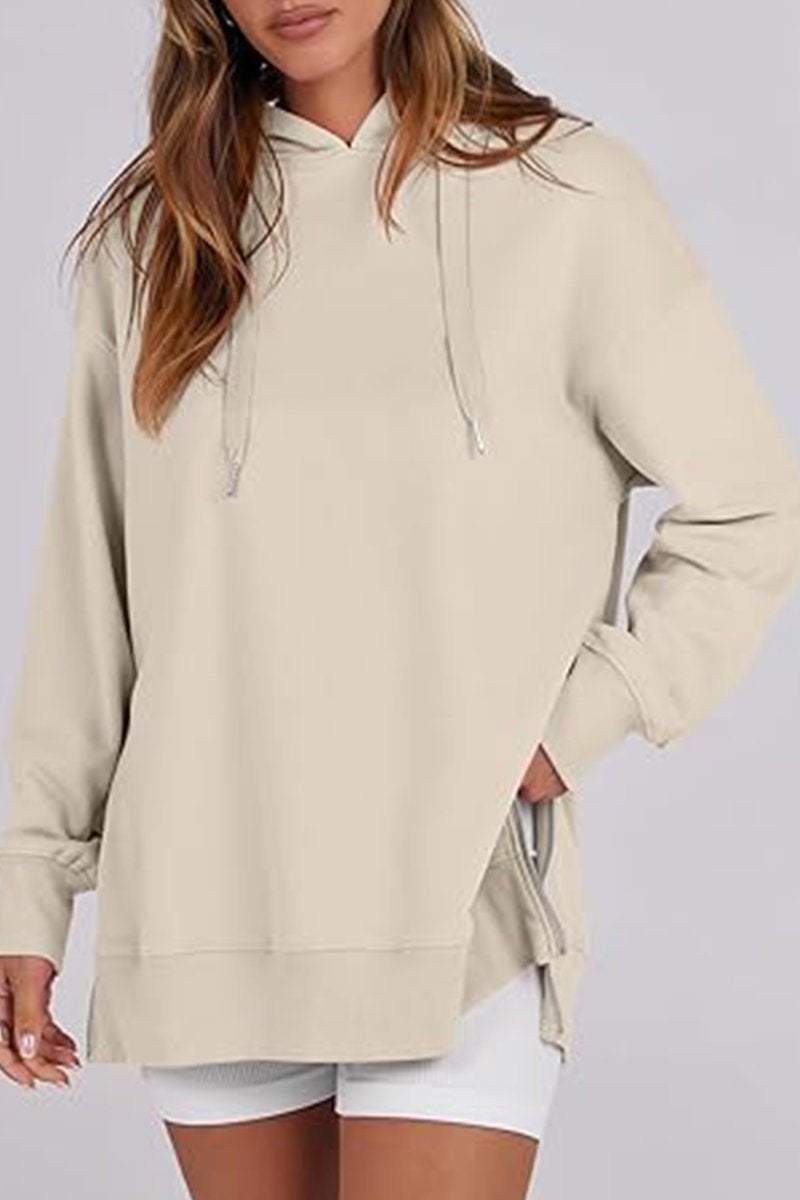 Women's Casual Solid Color Hoodie Top Hoodie Tops