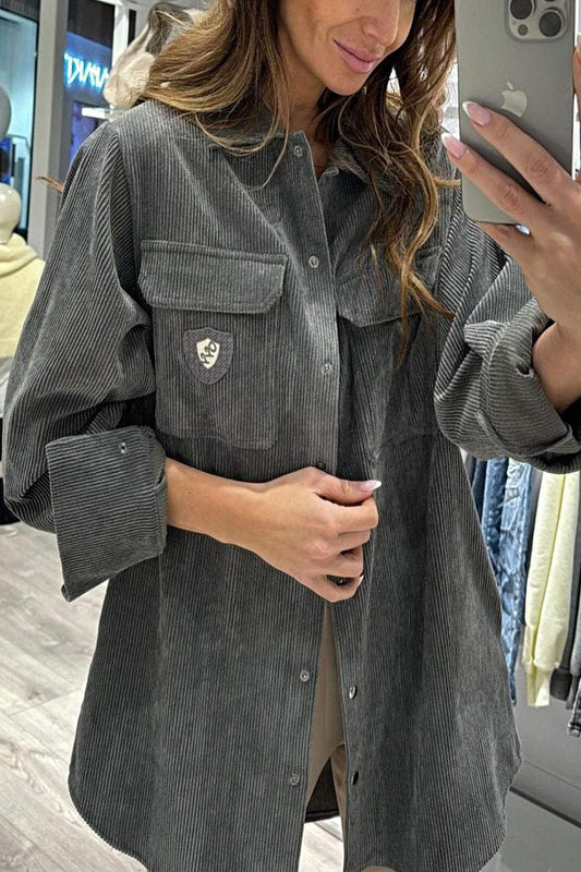 Women's Corduroy Loose Jacket Tops Tops