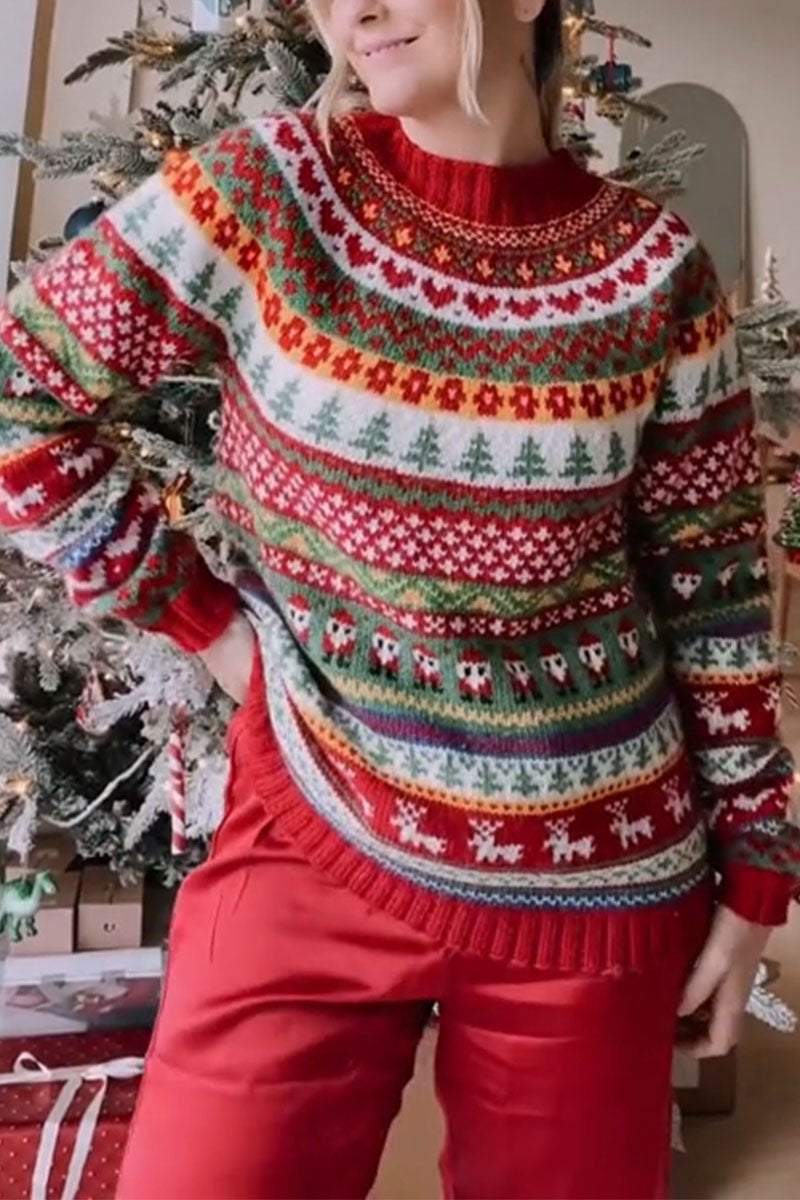 Christmas Long Sleeve Casual Sweater Chirstmas Sweater Tops