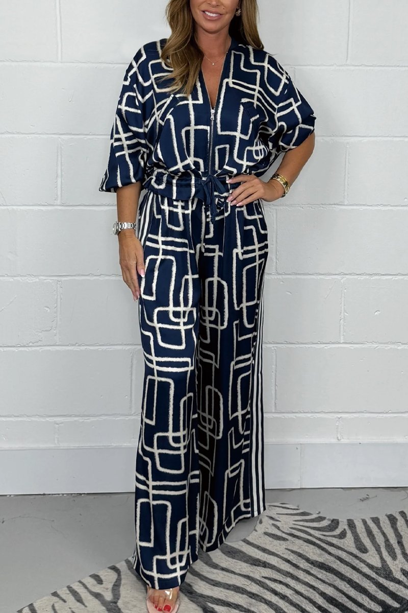 Women's Printed Bomber Jacket & Trouser Co-Ord Suits Two-piece set