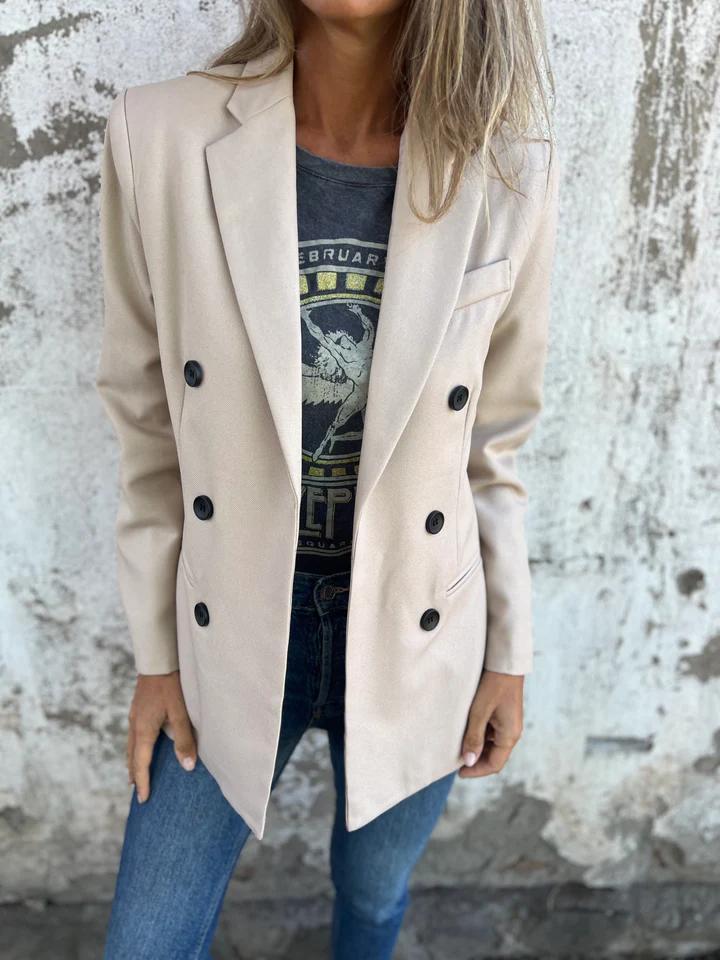 Casual Lapel Blazer Blazer cotton