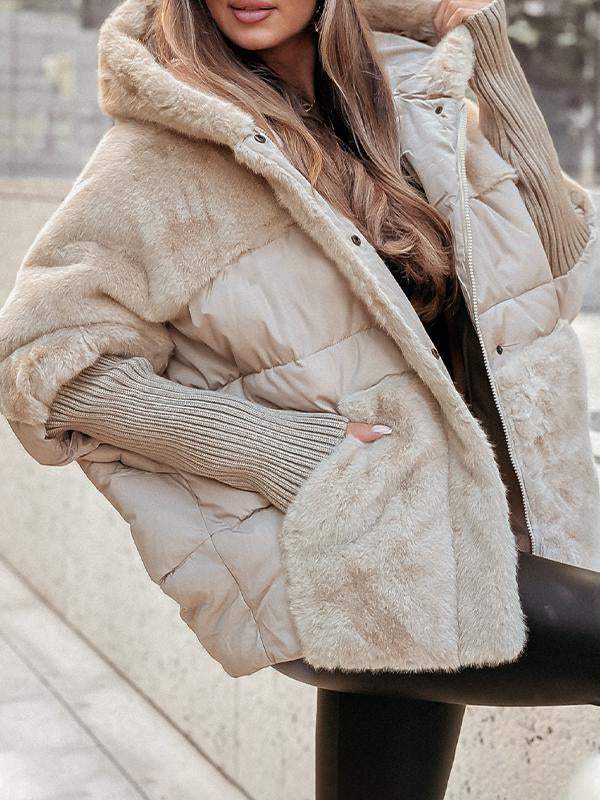 Women's Winter Multicolor Hooded Thermal Jacket Coats Tops